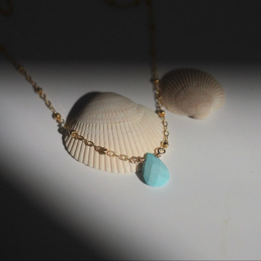 Turquoise Teardrop Necklace