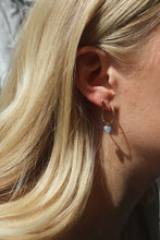 Load image into Gallery viewer, Blue Aventurine Heart Hoops
