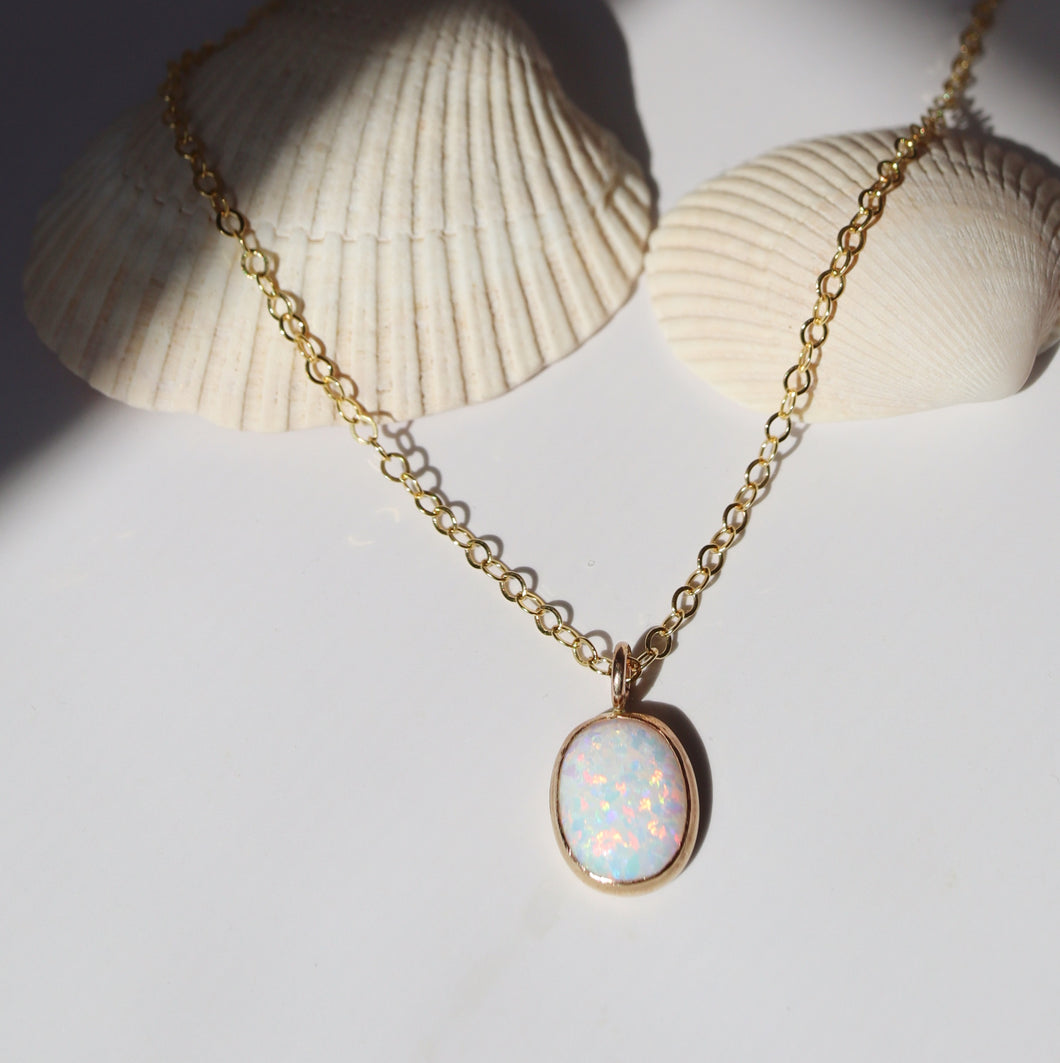 Solar Flare Opal Necklace