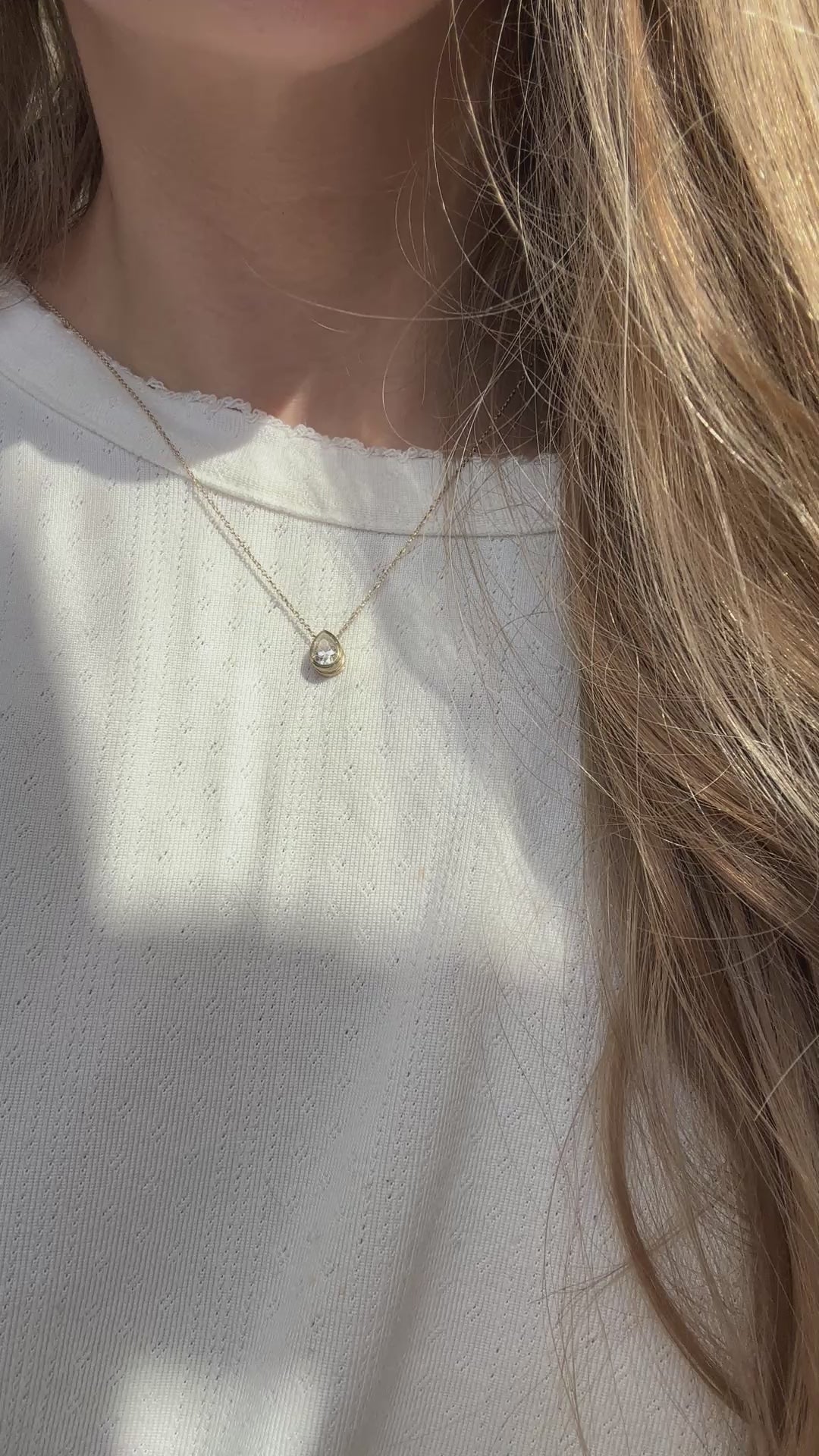 Pear Moissanite Necklace