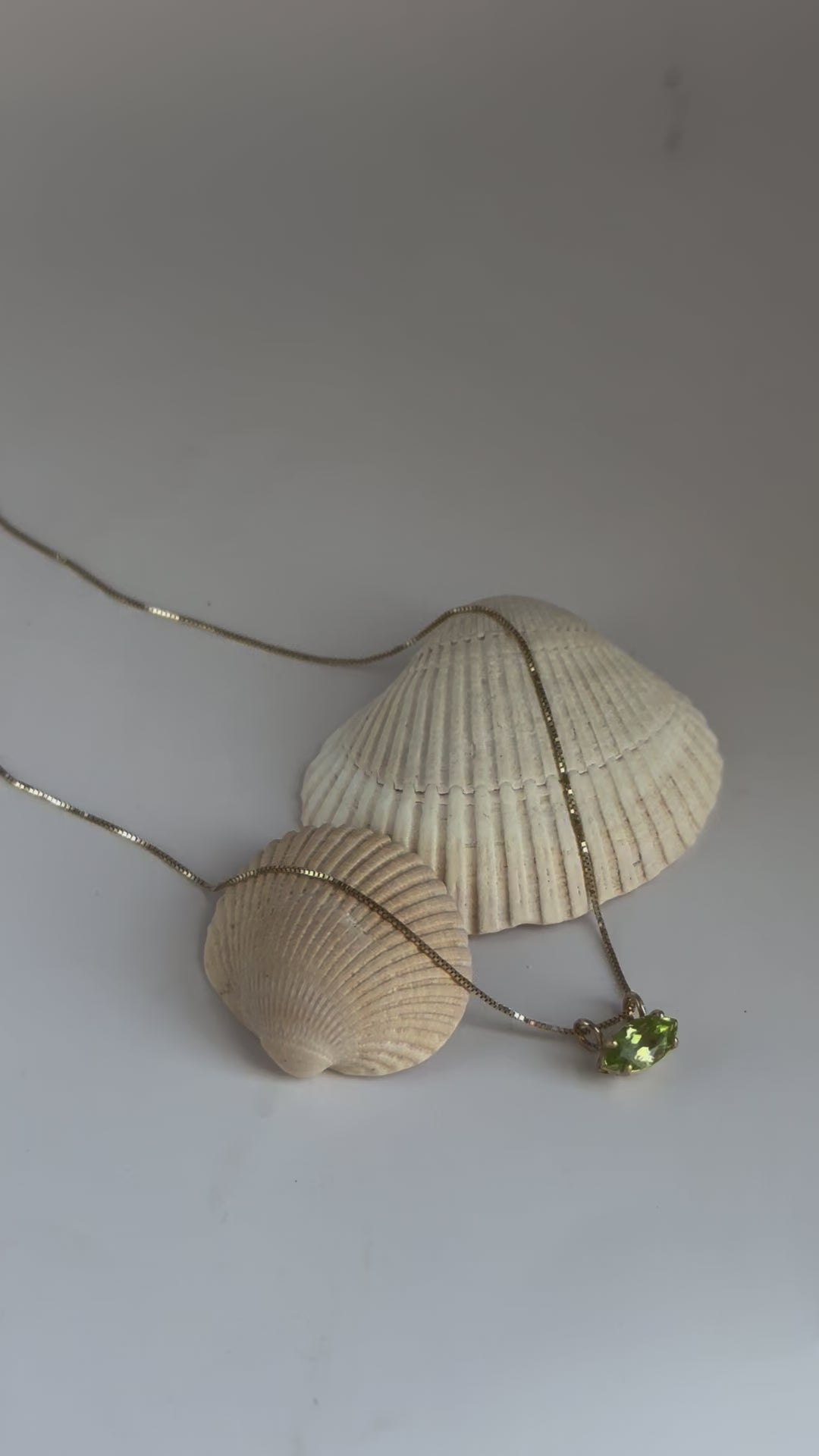 East West Peridot Necklace