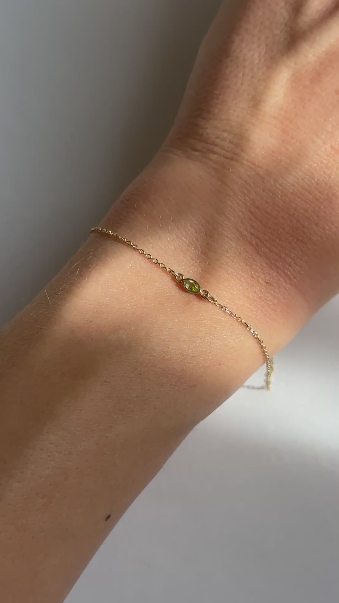 Peridot Marquise Bracelet