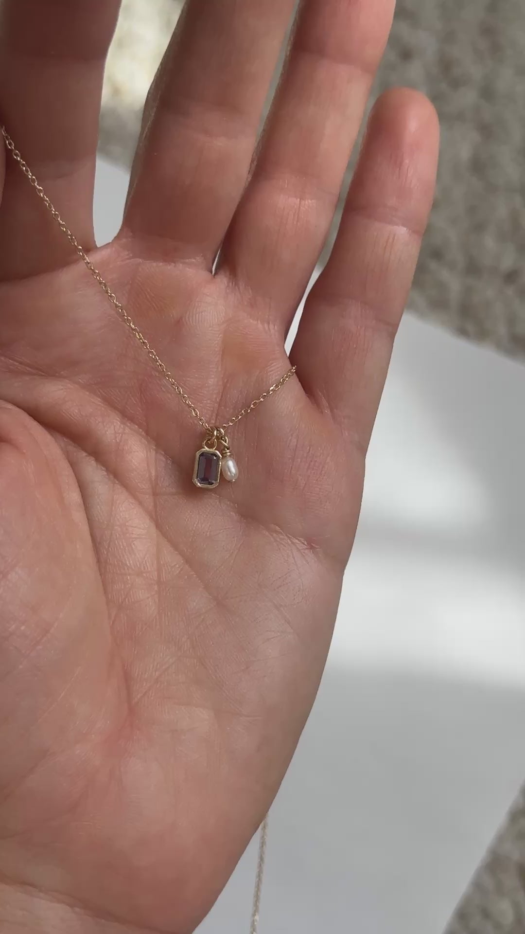 Alexandrite + Pearl Necklace