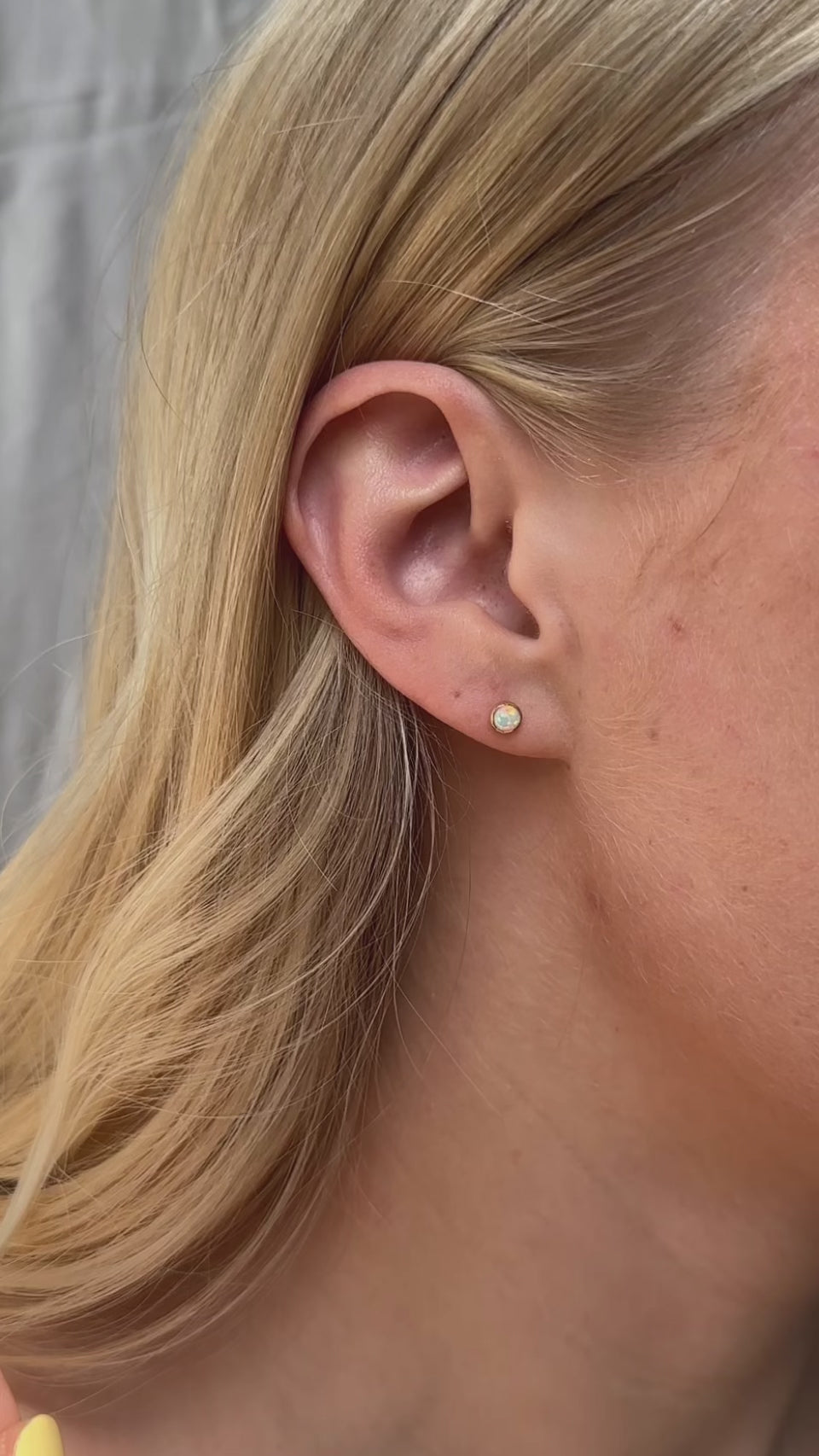 Petite Opal Backdrop Studs